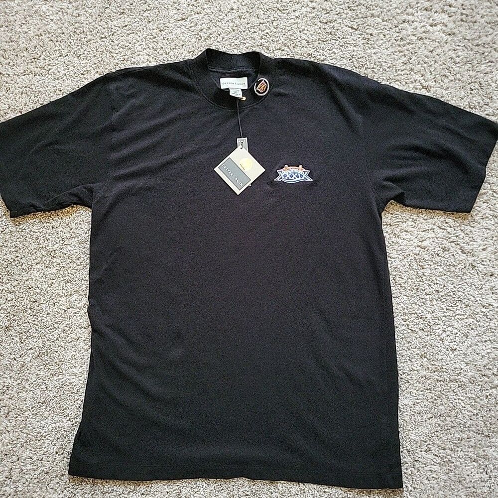 NEW Cutter & Buck Super Bowl XXXIX Cadillac Logo Mens Mock‎ Neck Shirt NFL Large